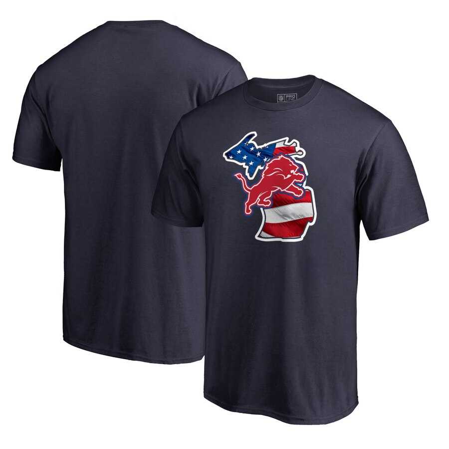 Detroit Lions NFL Pro Line by Fanatics Branded Banner State T-Shirt Navy,We sell and wholesale Detroit Lions NFL Pro Line by Fanatics Branded Banner State T-Shirt Navy on line form chian!